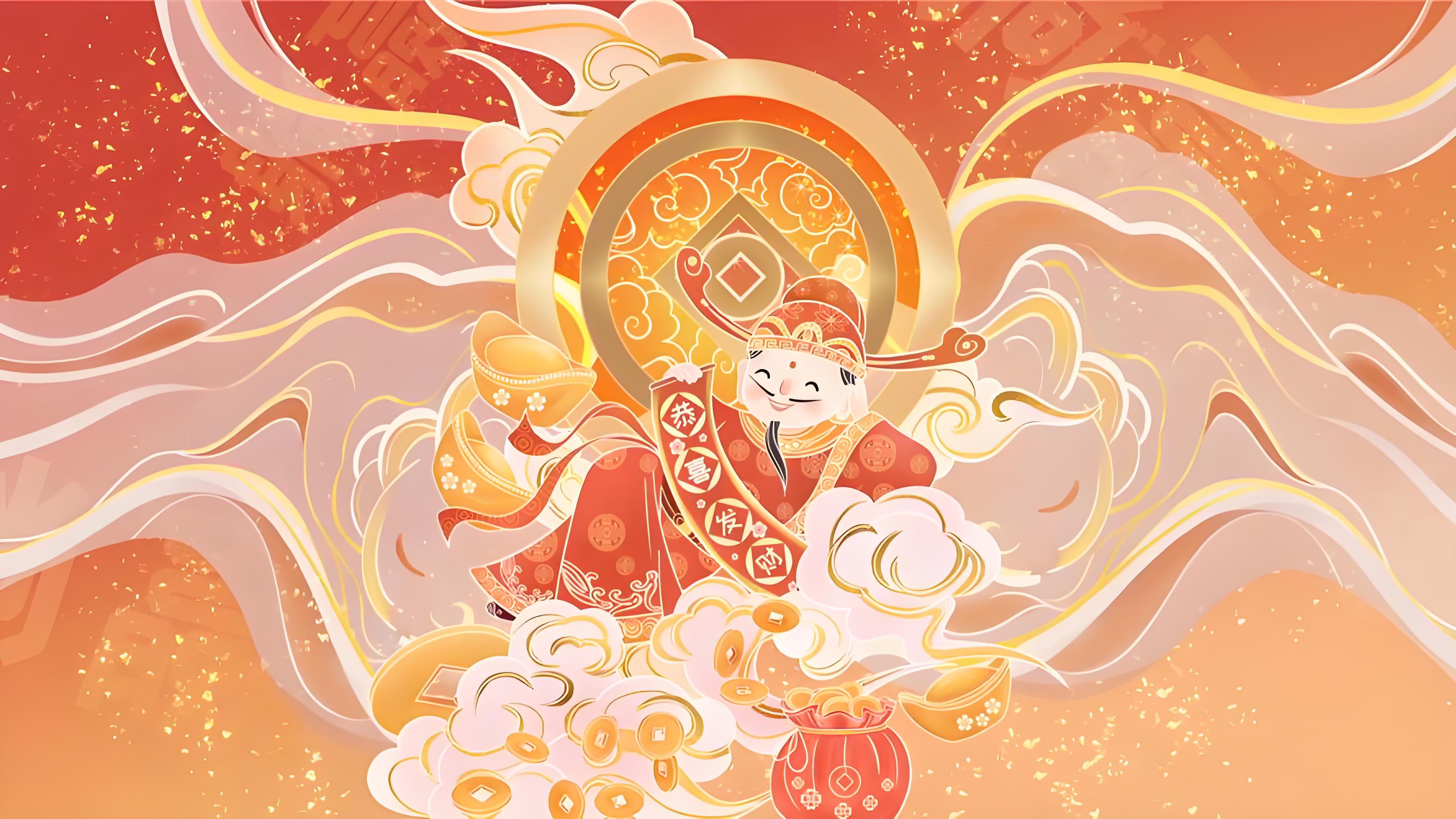 有没有干净清新预示发财的电脑壁纸?