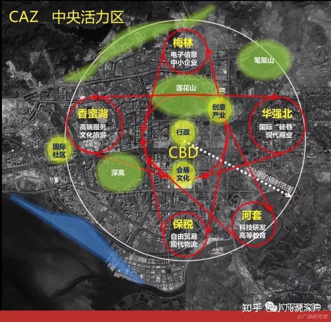2022年深圳各区发展规划图（精简版） - 知乎