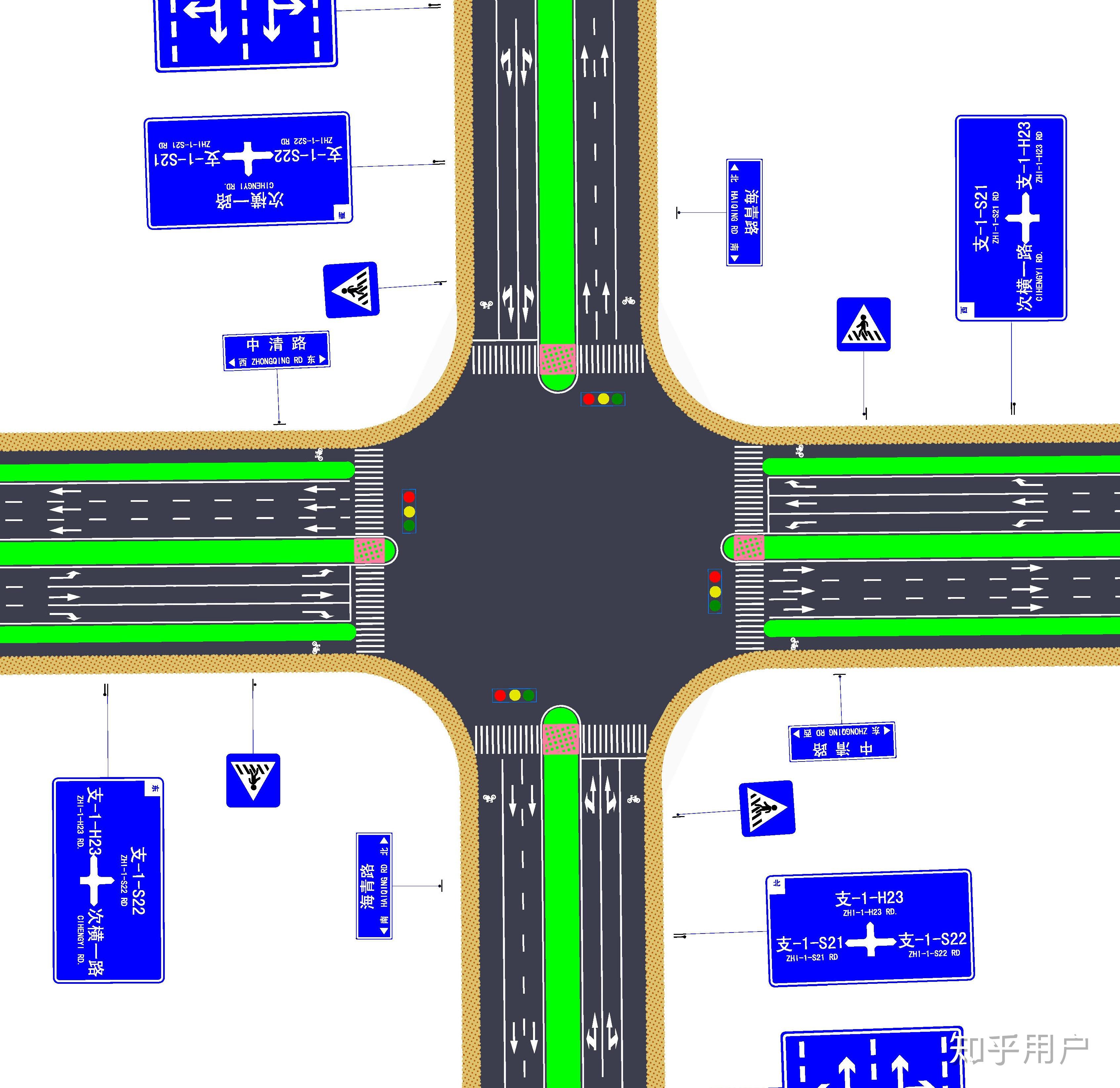 道路交叉口效果图设计图__3D作品_3D设计_设计图库_昵图网nipic.com