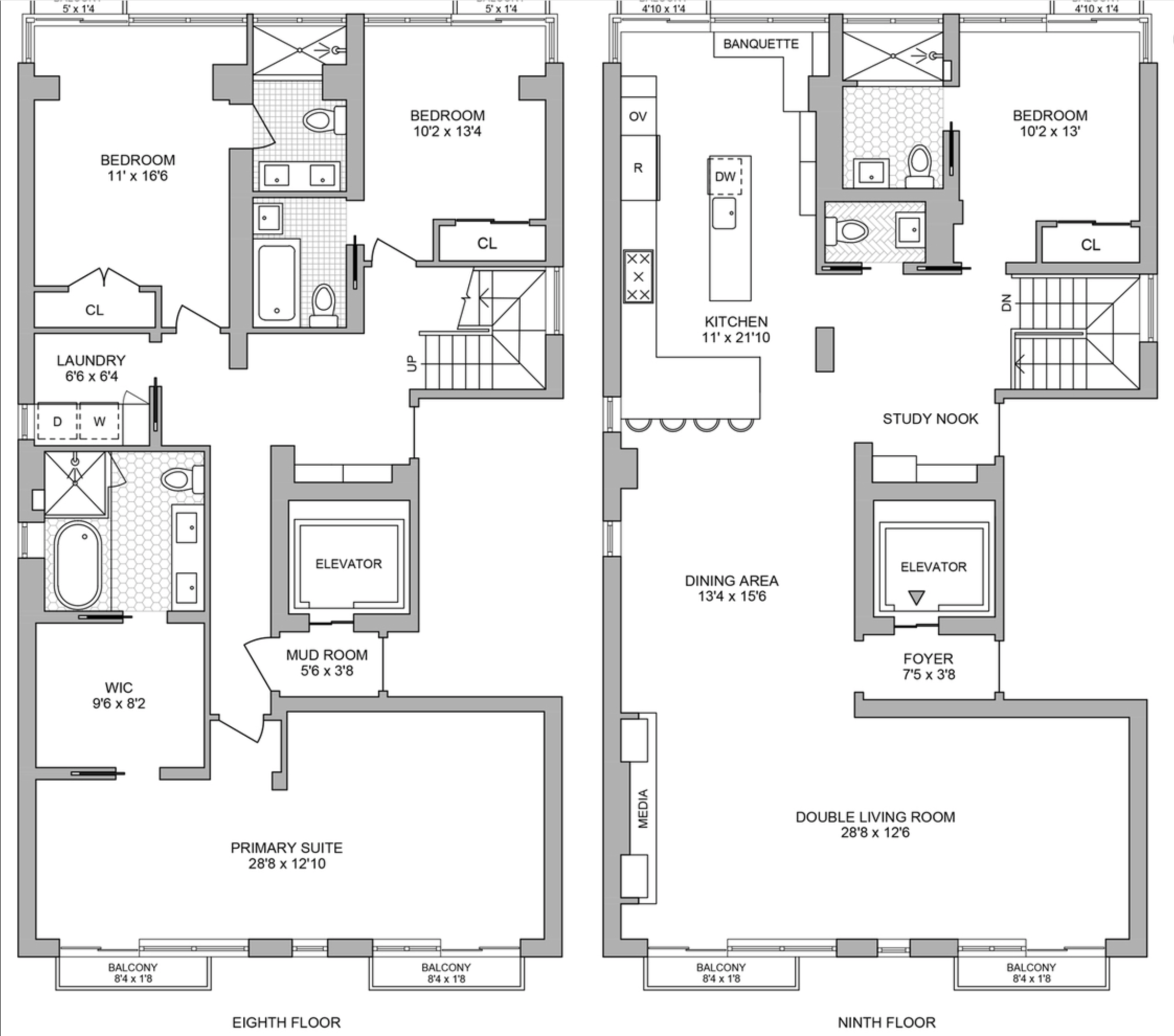 曼哈顿下城noho区"306mott"顶层复式四卧五卫550万美元