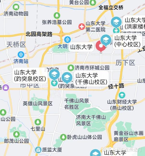 山东大学中心校区地图图片