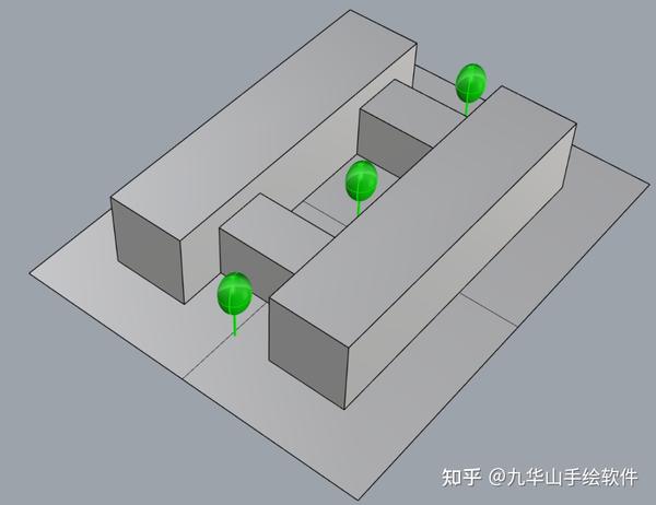 【矩形体块操作手法】矩形地块设计策略——L型,U型,H型,回字型等应对策略 - 知乎