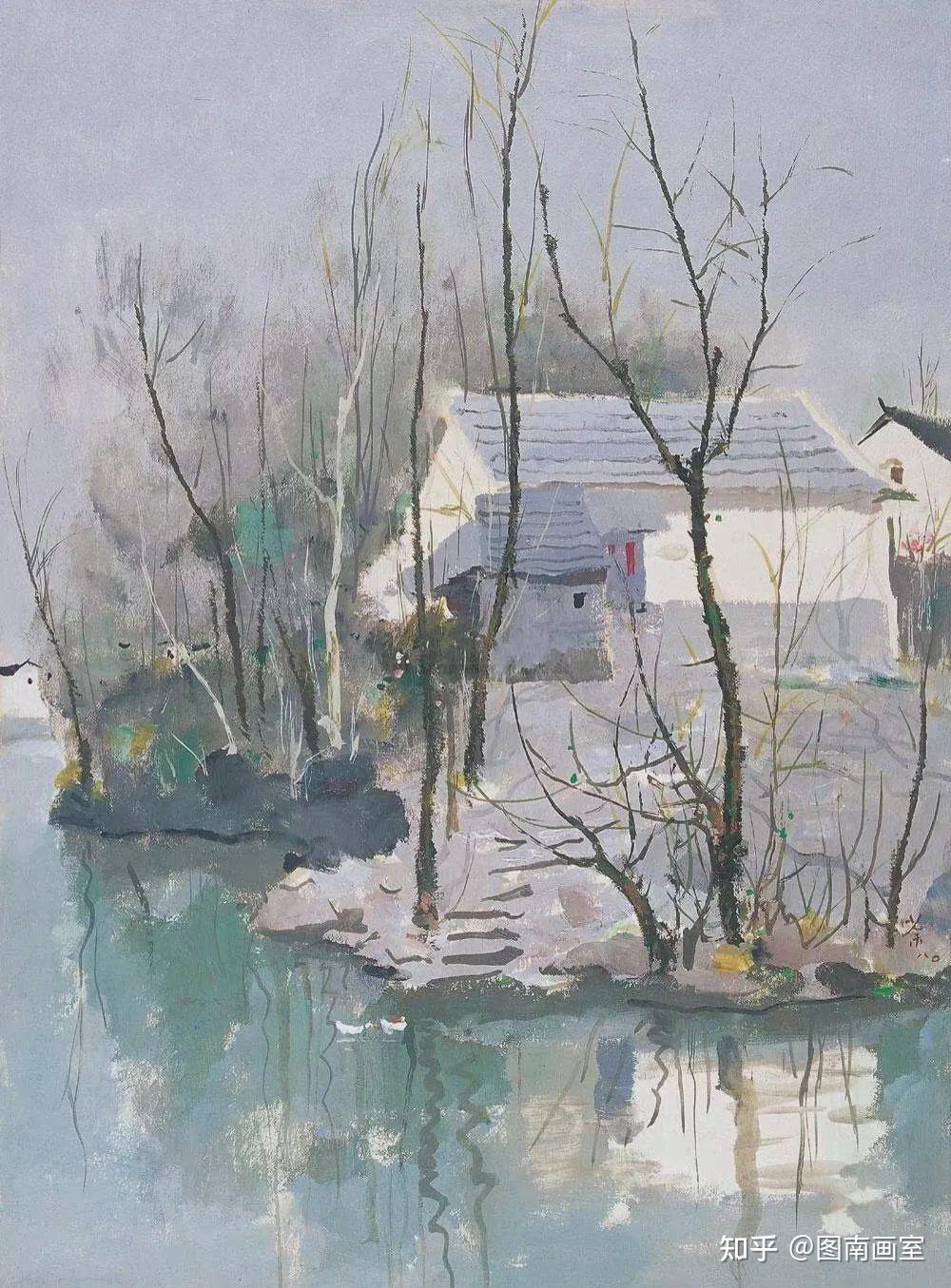 名家作品分享 | 吴冠中经典油画作品,表现了中国传统文化的意蕴 - 知乎
