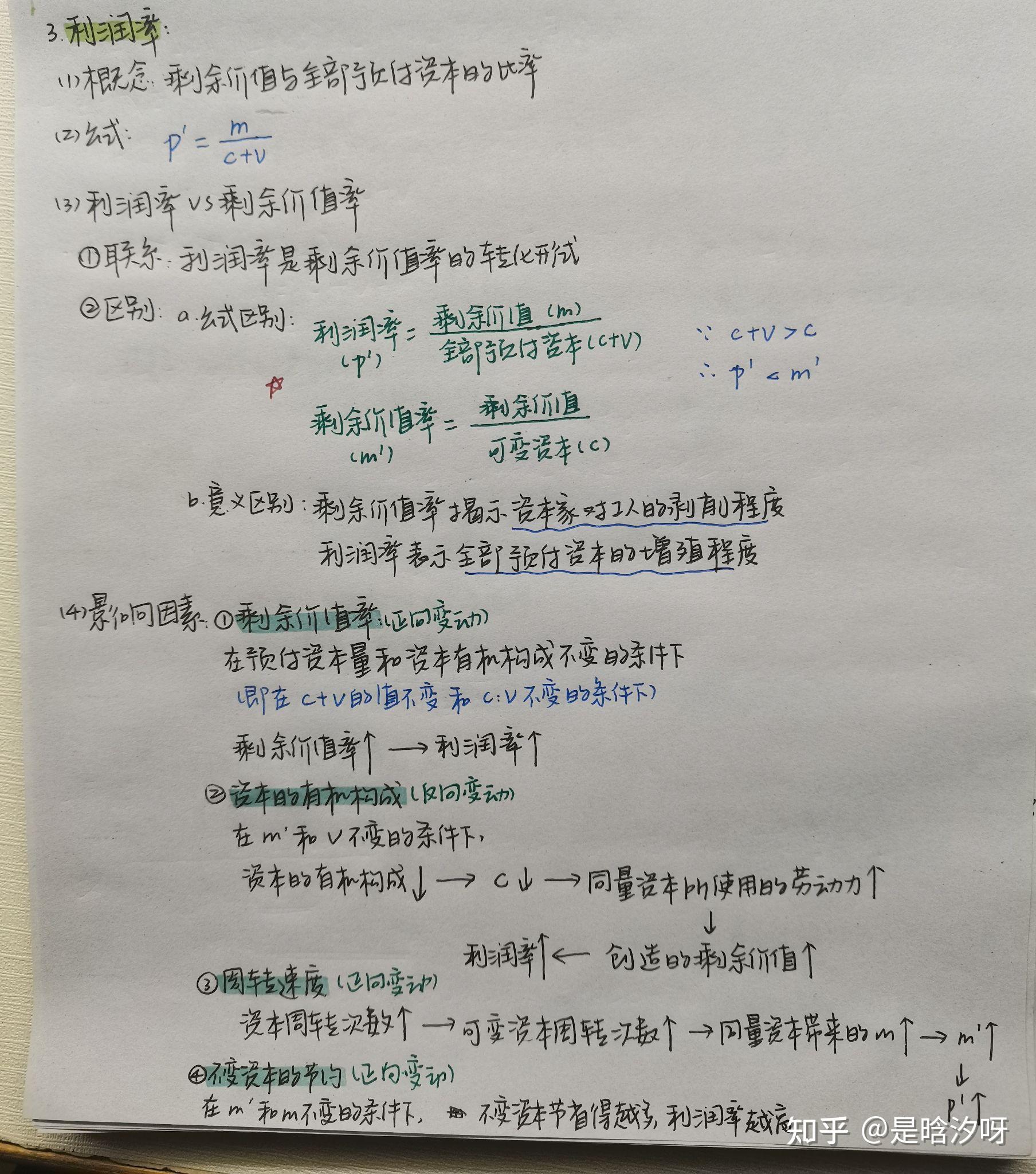 政治经济学笔记第六章1