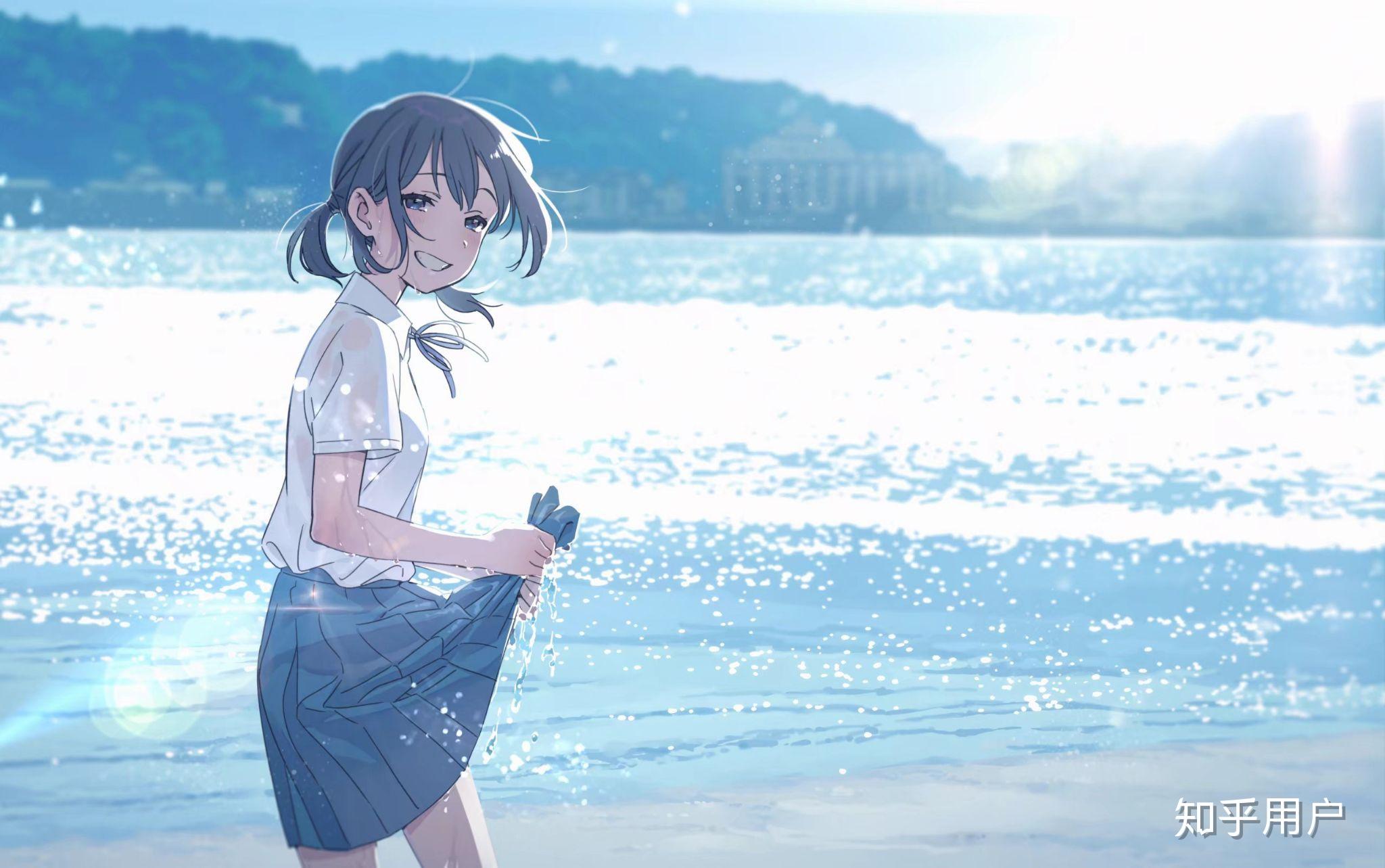 有没有关于"蓝天""白云""二次元""少女"主题的图片?