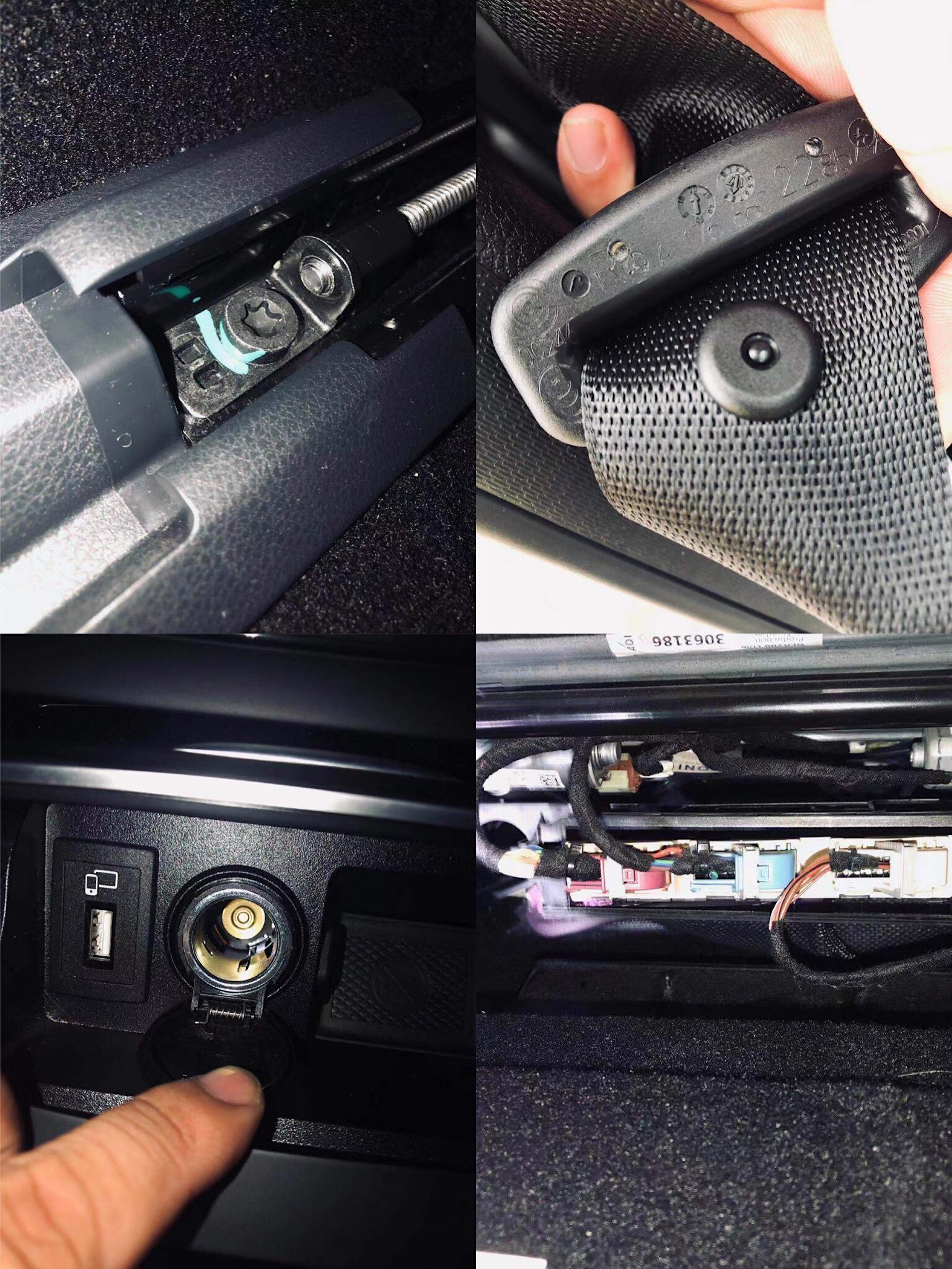 安全带螺丝没有拆卸,且生产日期与车辆生产日期相符,点烟器与座椅底部