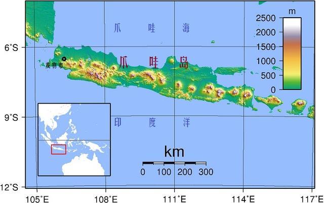 世界气候雷极印度尼西亚爪哇岛平均年雷雨日数超过220天