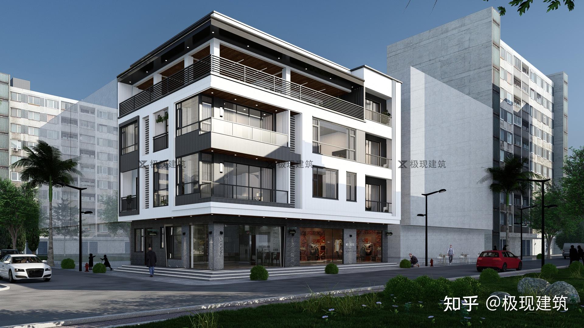 广东饶平丨四层带商铺现代风格自建别墅 - 知乎