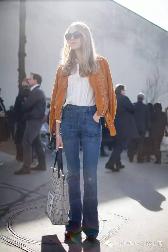 高腰牛仔裤帮你告别“圆柱民”