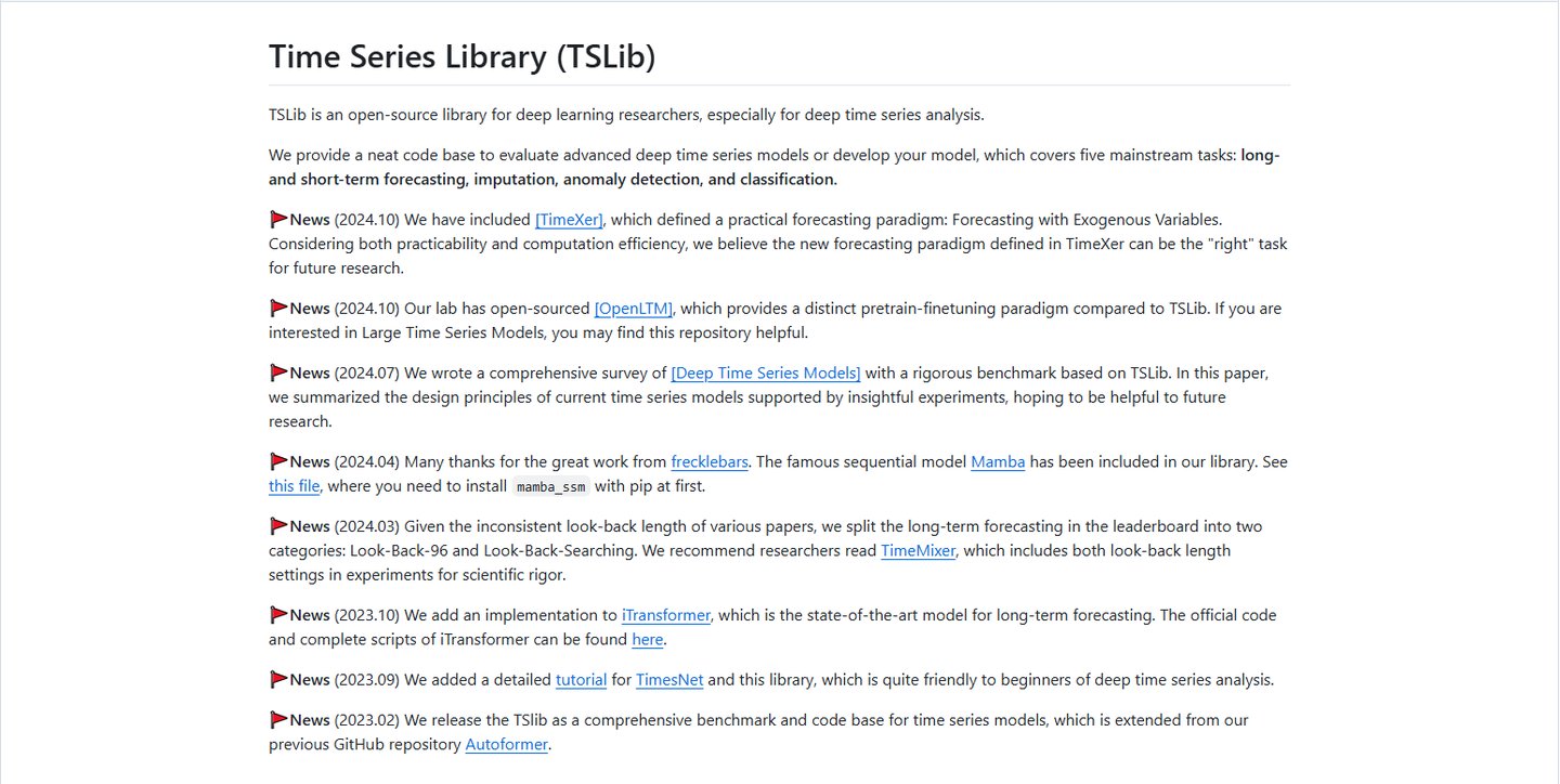 Time Series Library (TSlib) 学习记录（一） - 知乎