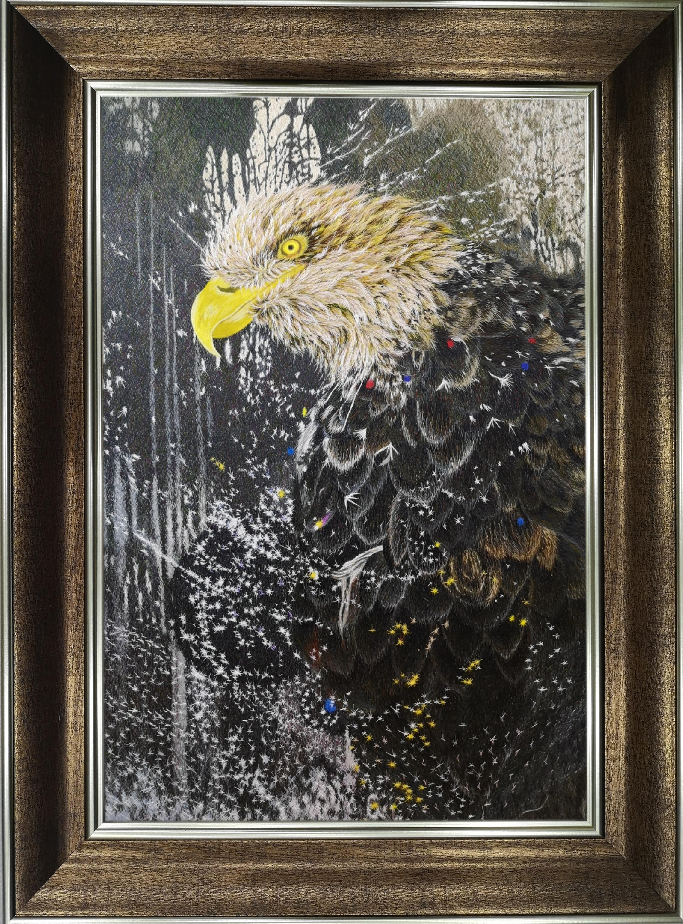 手工刺绣动物系列作品赏析乱针绣壁画