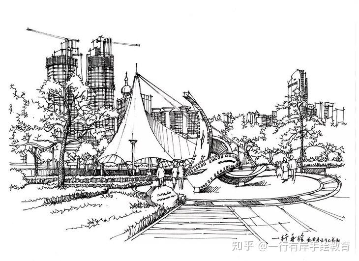 青岛星海音乐广场弧形景观设计售楼处景观设计新加坡碧桂园小区景观