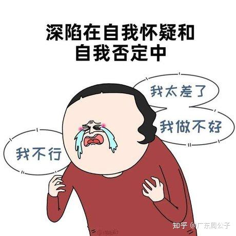 自我怀疑卡通图片