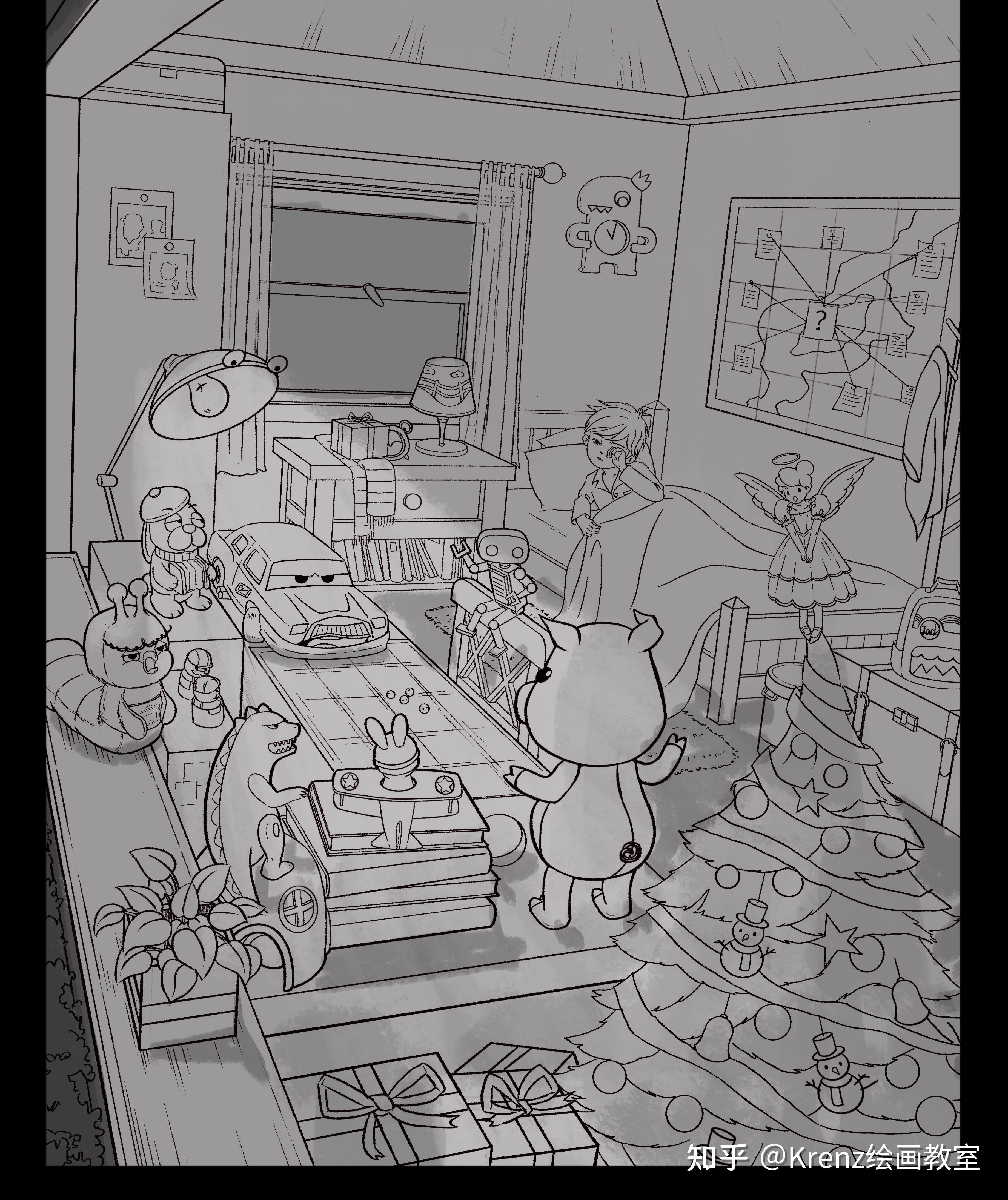 krenz绘画教室优秀作业心得基础透视与结构0098