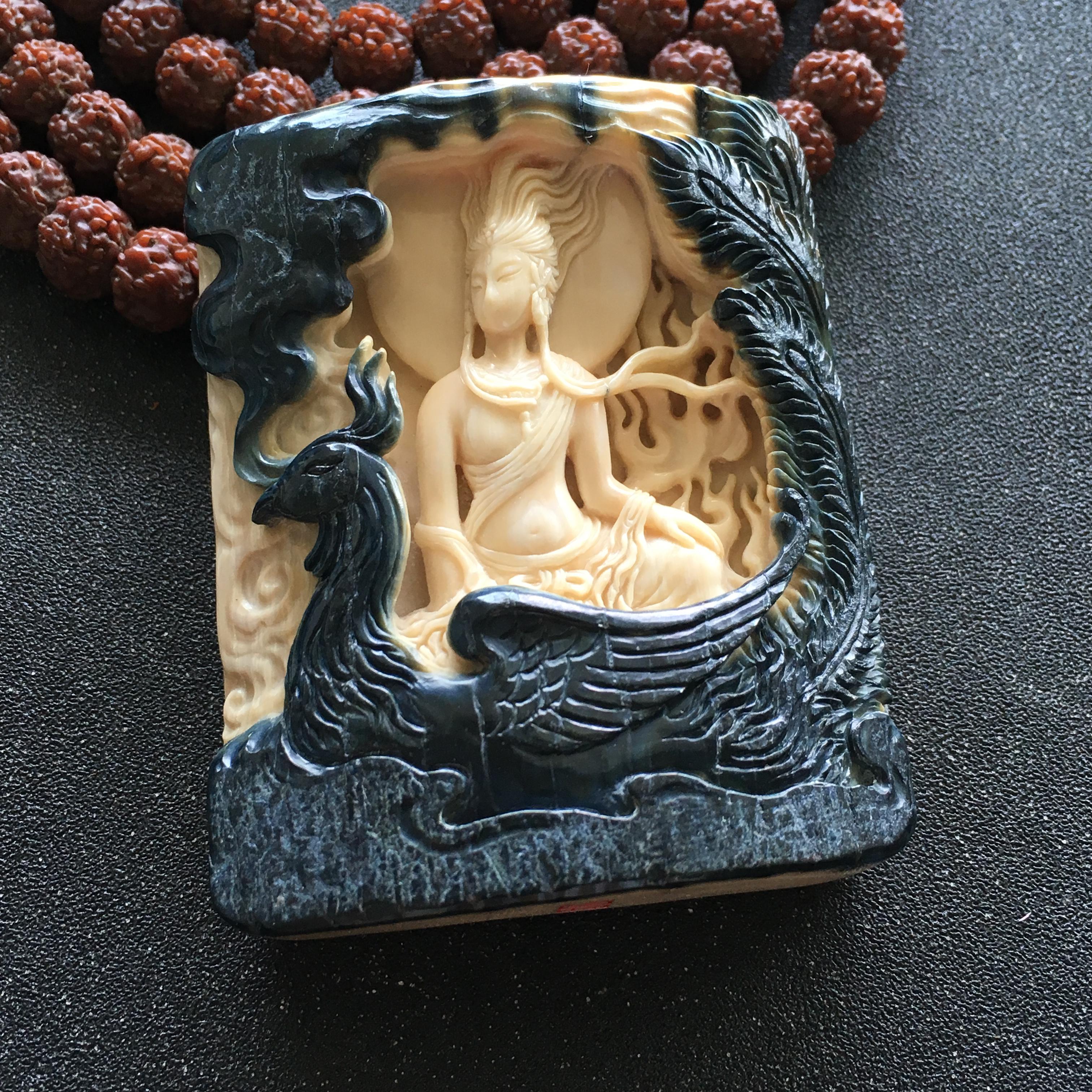 猛犸牙雕工艺美术名匠白建峰巅峰手作 藏传佛教 佛母孔雀明王 知乎