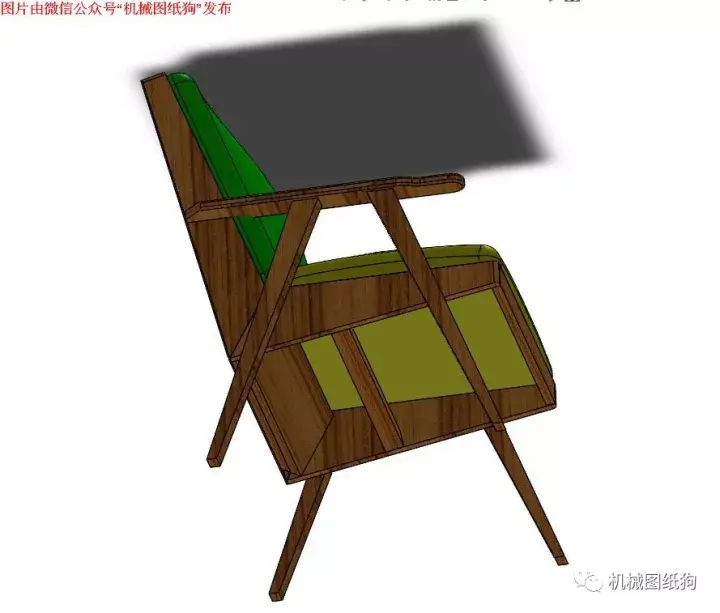 生活藝術普通沙發椅模型3d圖紙solidworks設計附xt格式