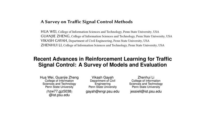 综述文章笔记——《A Survey on Traffic Signal Control Methods》等- 知乎