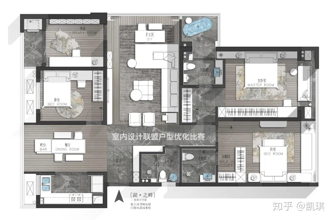 選手作品原始平面圖來看看室內設計聯盟戶型優化比賽的選手作品學好一