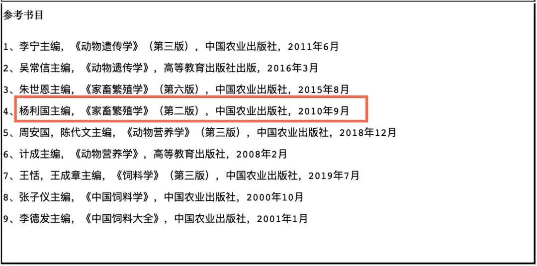 不过杨利国没有主编过《家畜繁殖学》这本书,他只主编过《动物繁殖学