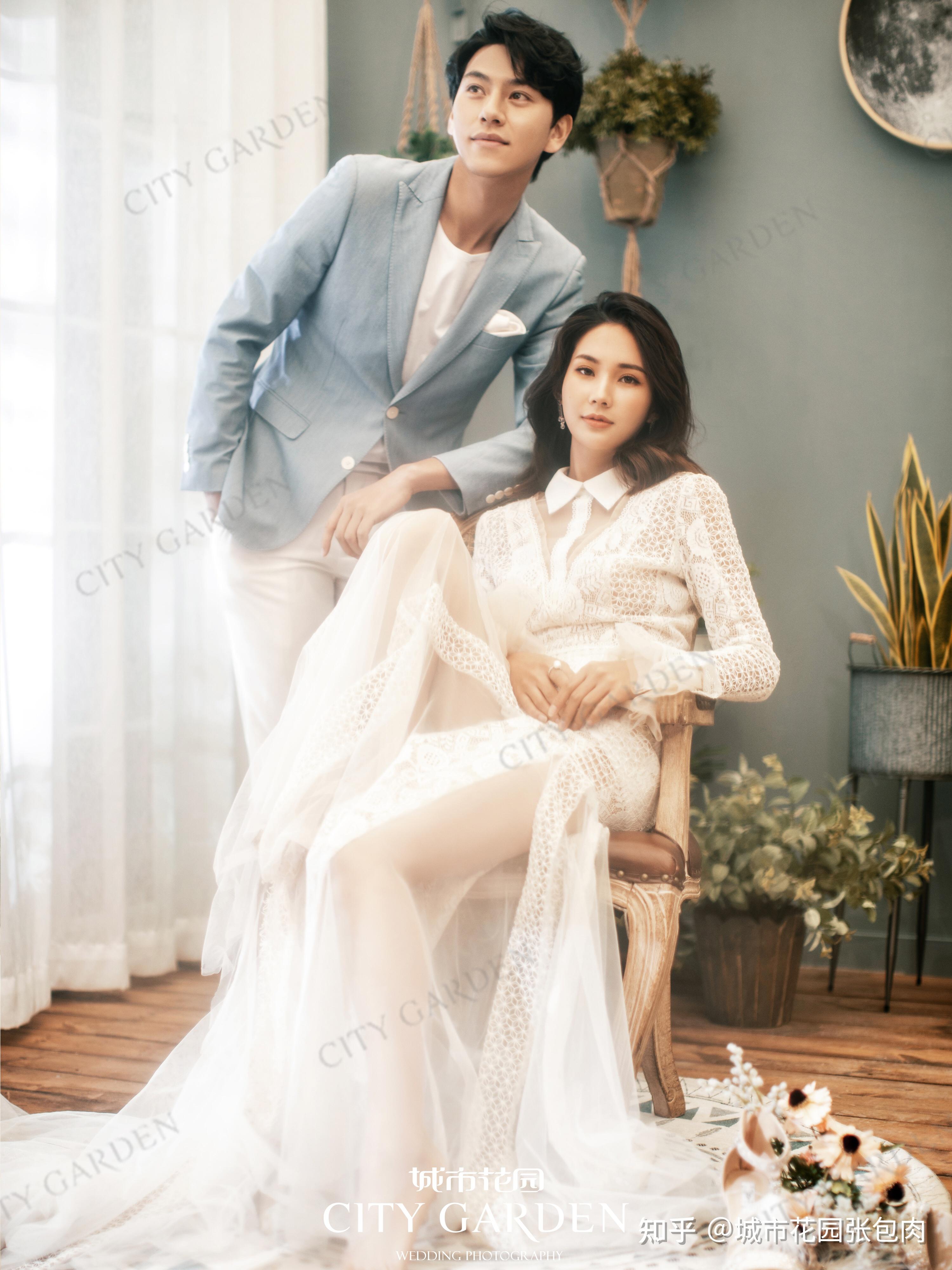 婚纱照必拍的韩式内景简约风|休闲婚纱照