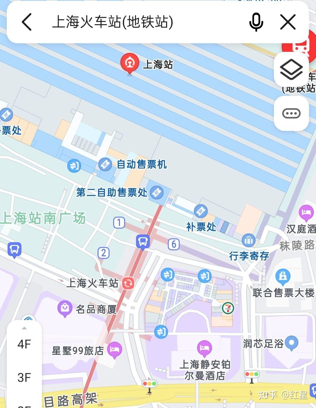 上海南站平面图图片