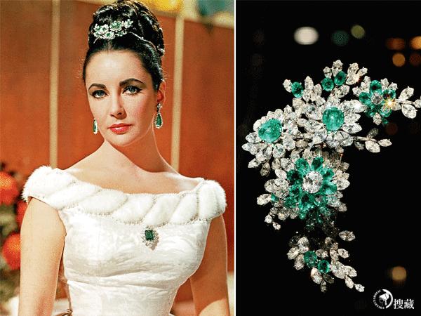 伊丽莎白·泰勒与宝格丽的铂金祖母绿胸针英格丽·贝格曼带着宝格丽的