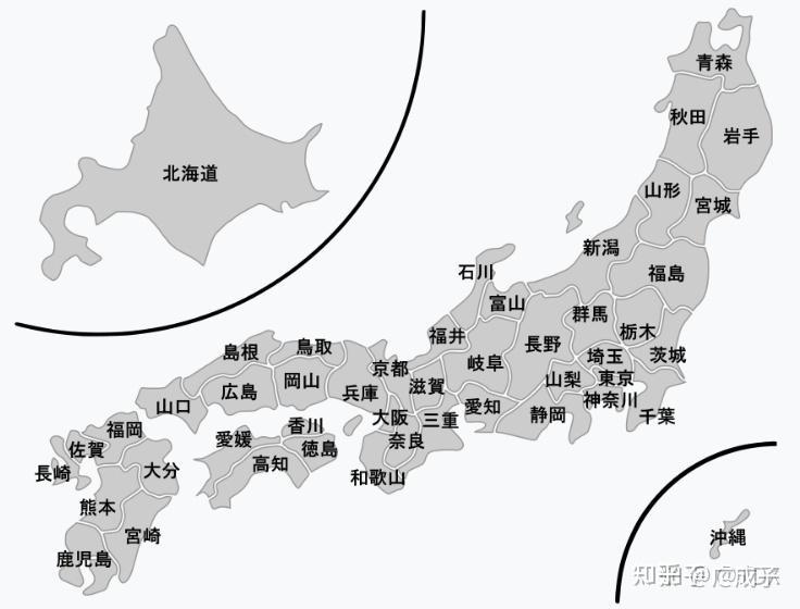 日本现代行政区与令制国对应一览 - 知乎