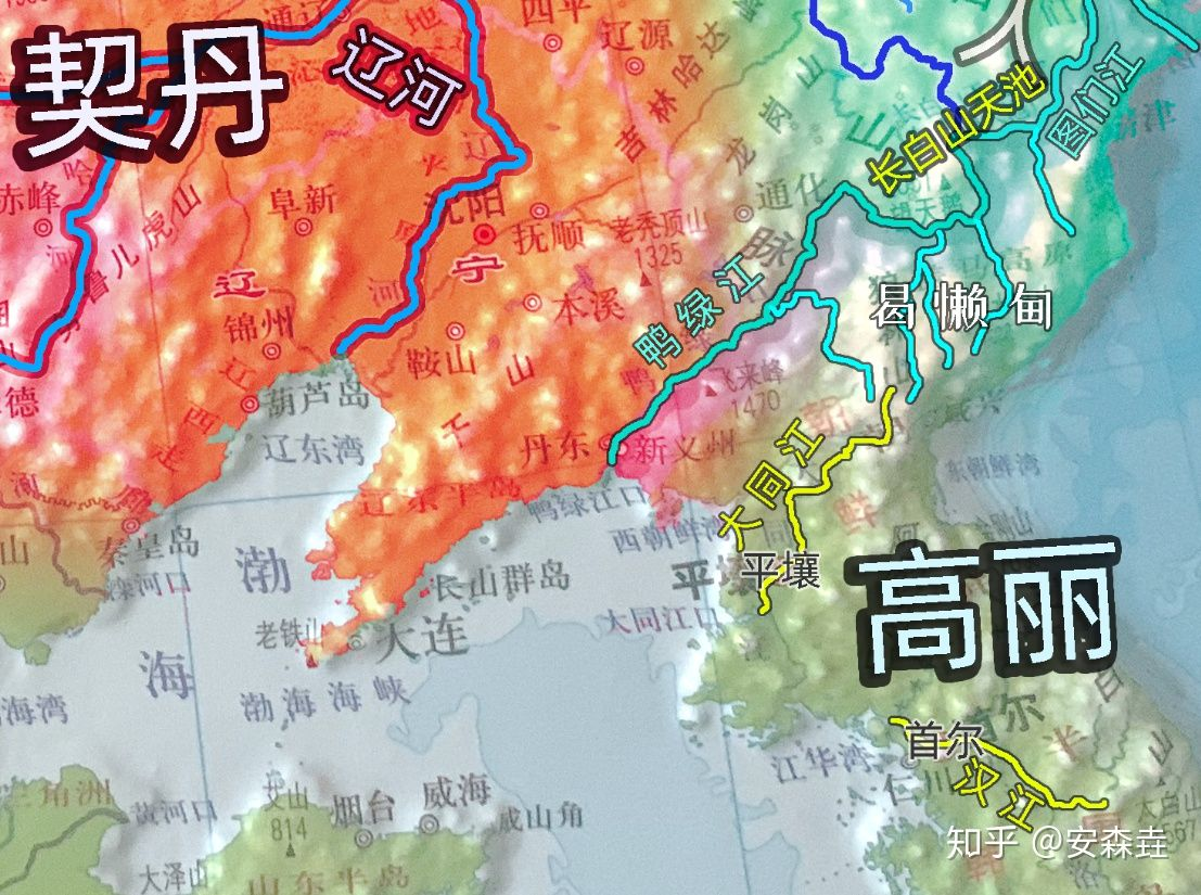鸭绿江地图上的位置图片