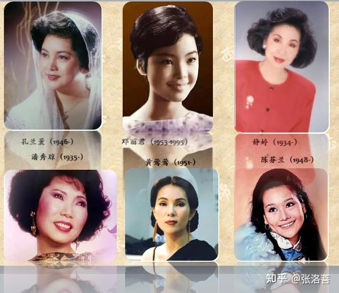 韩宝仪,张清芳,蔡幸娟,费玉清,东南亚地区的刘珺儿,刘秋仪,庄学忠等