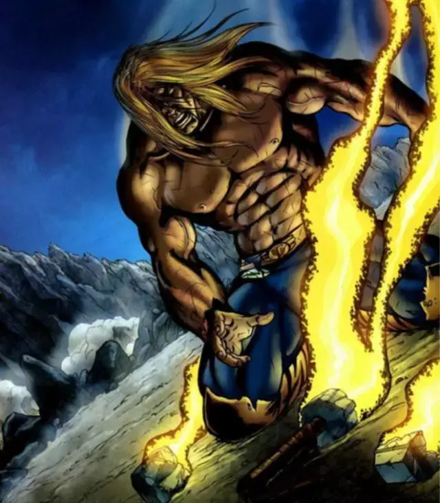 后唤出火焰巨人苏尔特尔,魔狼芬里斯突袭仙宫阿斯加德.