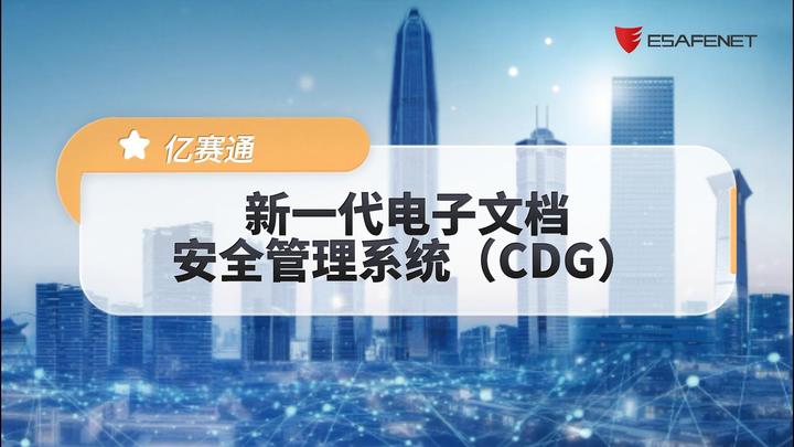 亿赛通新一代电子文档安全管理系统cdg