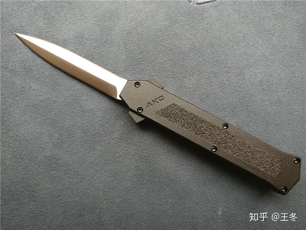 便宜质量也好这就足够了意大利akc双动直跳刀