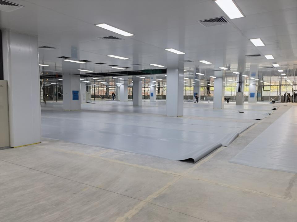 上市企业艾华集团生产车间铺装科洛弗高分子工业地板