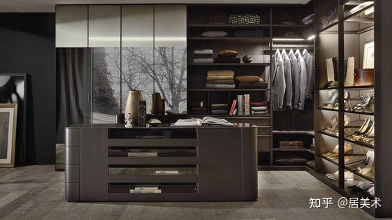 步入式衣帽间u型岛台设计