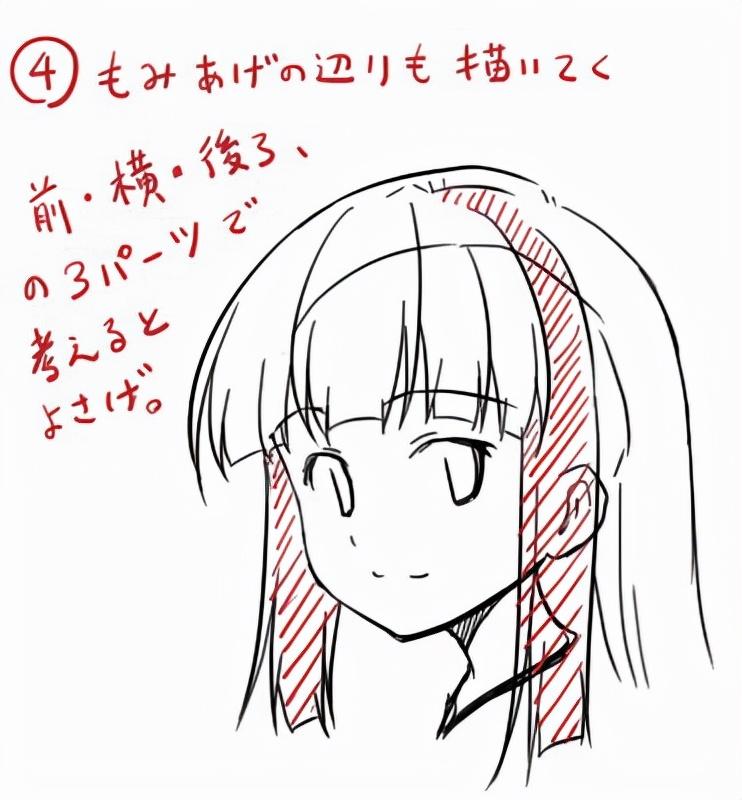 动漫空气刘海怎么画教你绘制女生直刘海发型画法