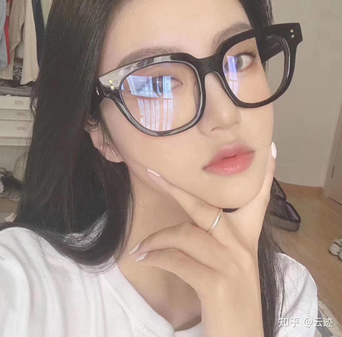 GM透明近视眼镜女韩版潮ins素颜神器大框眼镜框大脸显瘦可配度数_虎窝淘