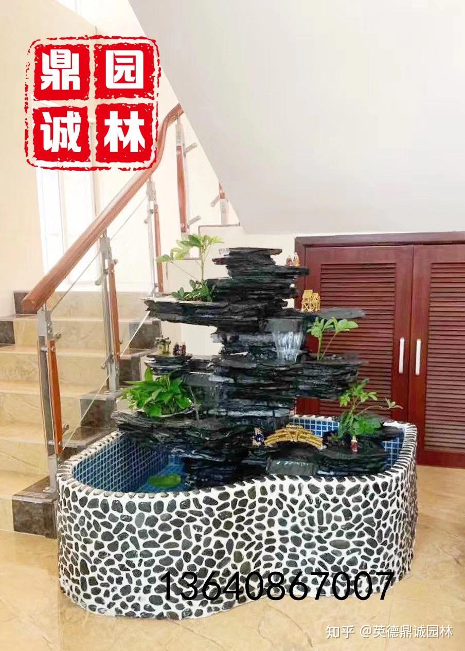 英石青龙石假山盆景制作图片室内外摆放造景设计英石假山盆景