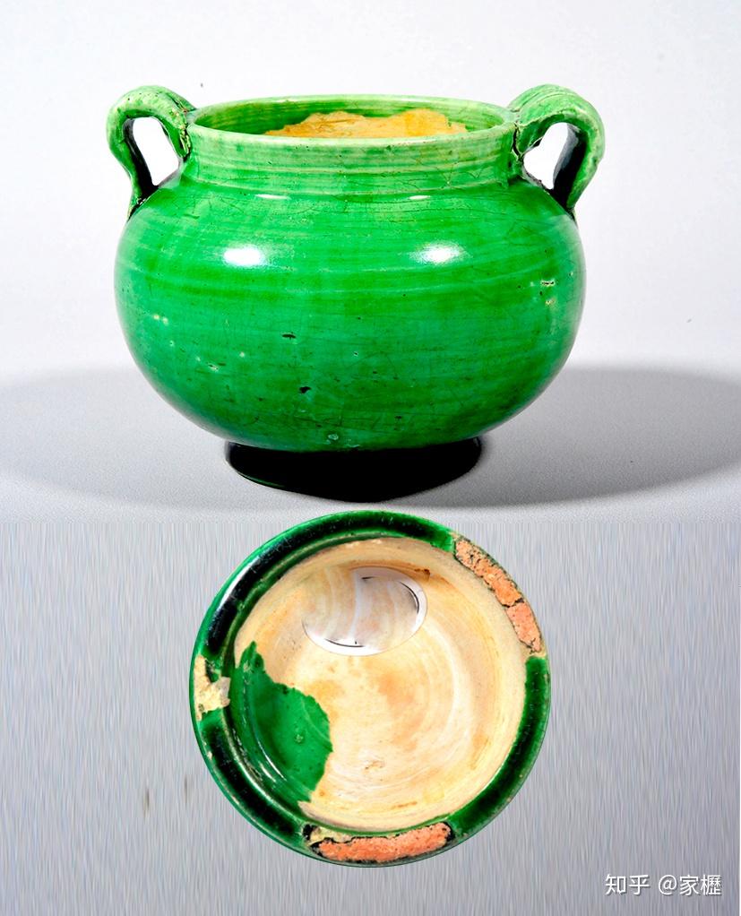 宋代定窯绿釉茶碗官字底款真品本物保証