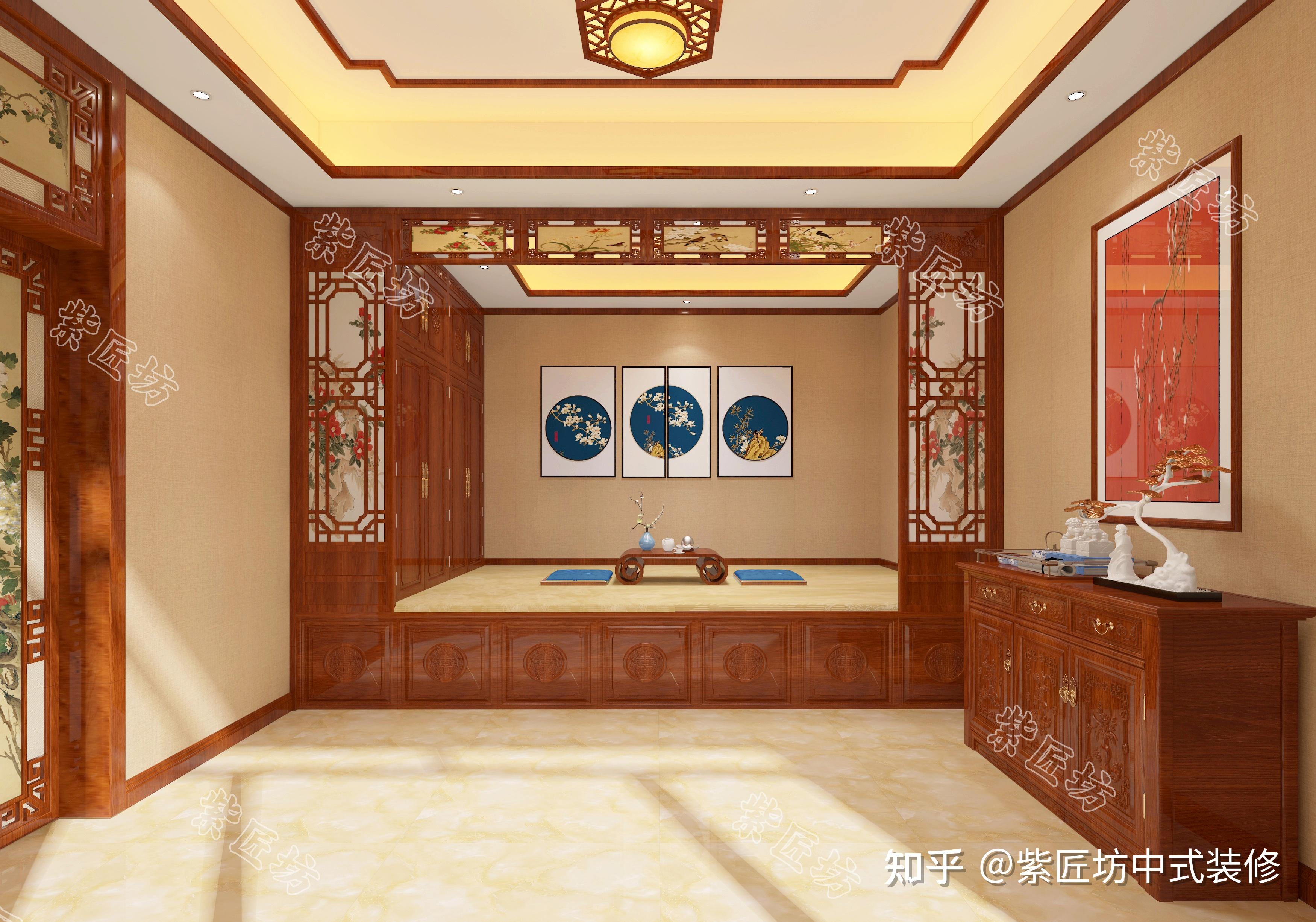 石家庄中式装修丨280㎡自建房尽显书香门第的中式家风 - 知乎