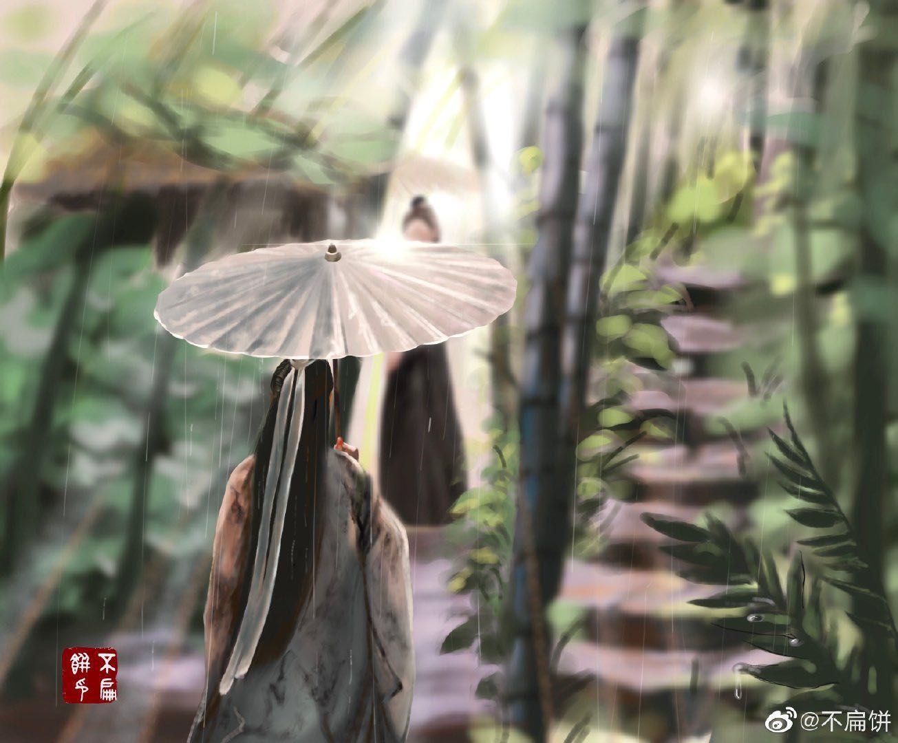 罗云熙撑伞雨中独行是润玉是容齐是晚宁透透走开画风不对