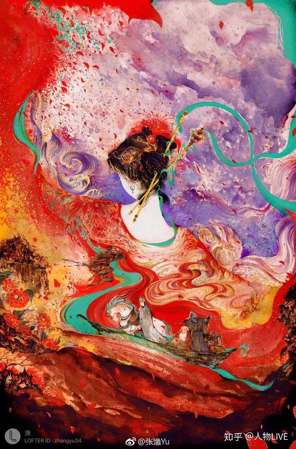 美女画师张渔的成名之路：她一出手，就让水墨中国风惊艳3亿人 - 知乎