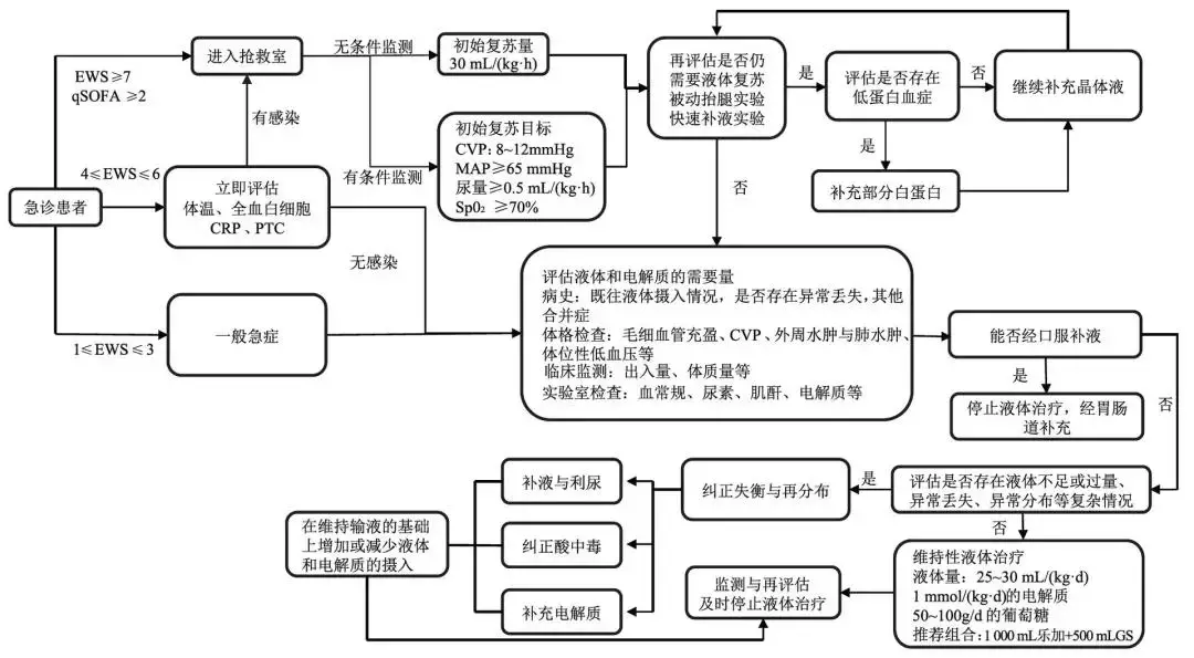 脓毒症患者液体复苏流程