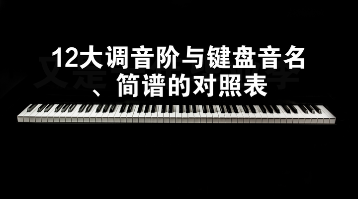 12大调音阶与键盘音名 简谱的对照表 知乎 12大调音阶与键盘音名 简谱的对照表 知乎
