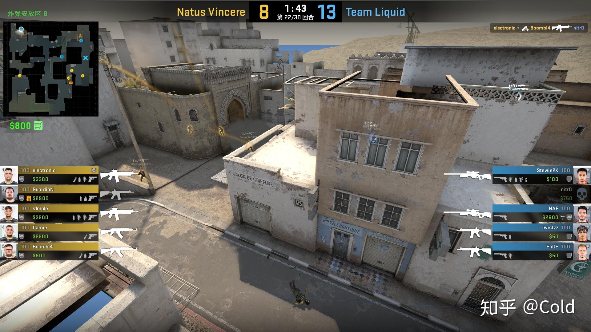 csgo地图dustⅡ全分析5blast第一轮bo1navivsliquiddemo分析