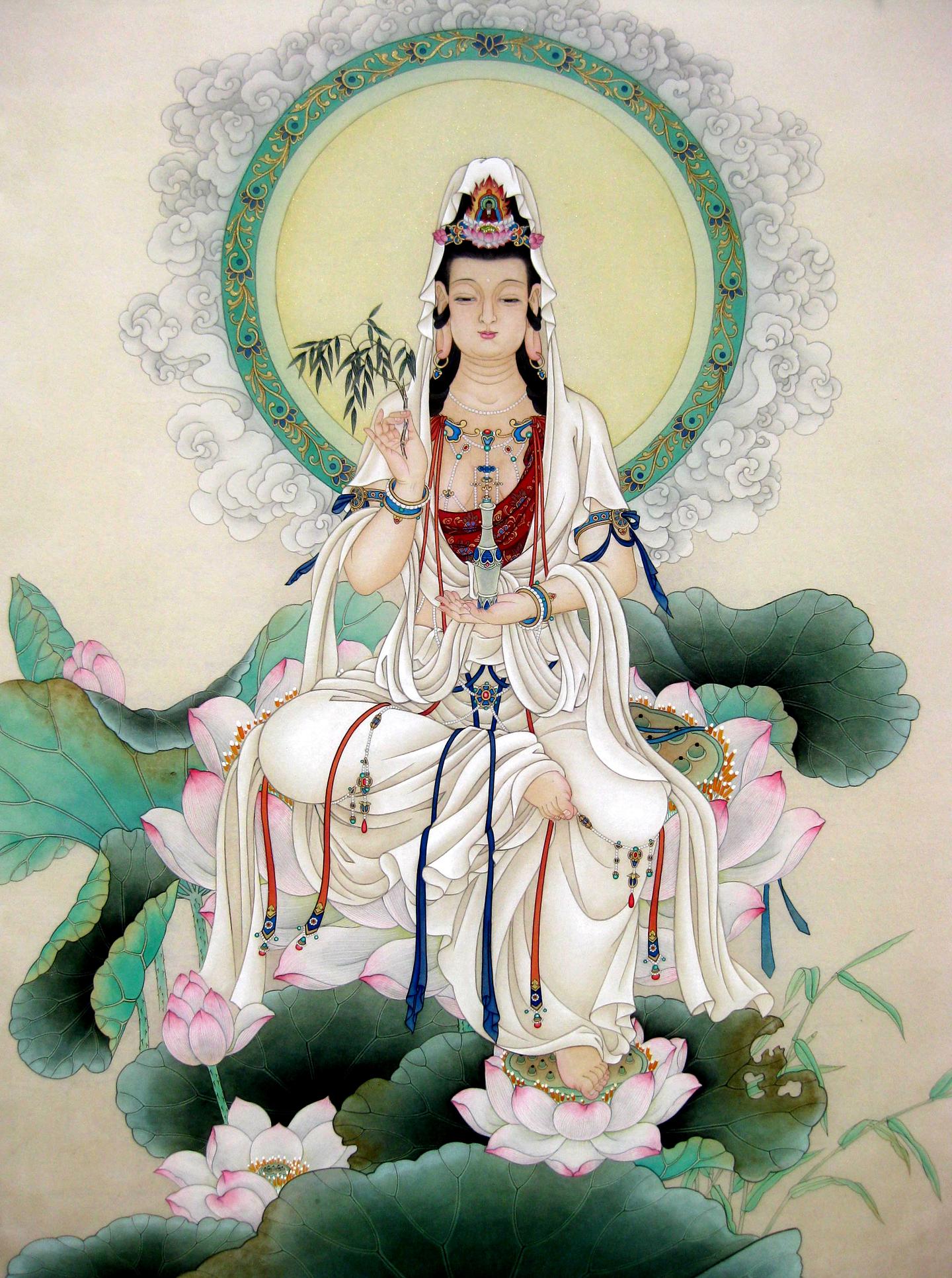觀音画贊 观音菩萨超清壁纸图片唐卡艺术- 知乎