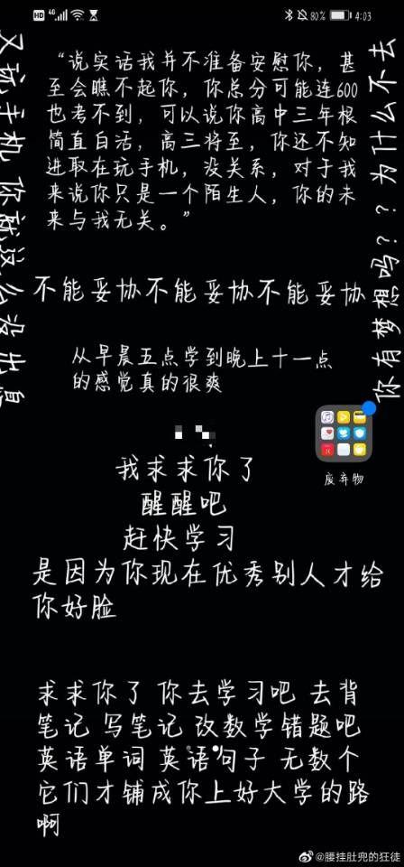 有没有一句或一段话可以骂醒我让我拼了命去学习