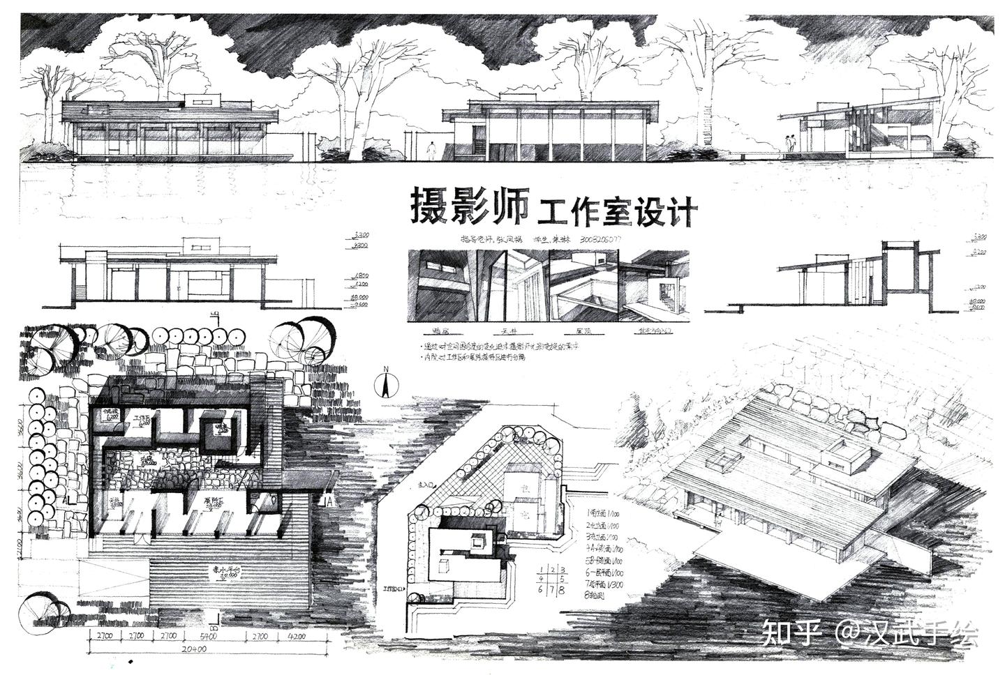 优选快题】第01期丨建筑设计手绘快题100例—快题救急！妈妈再也不用担心我的快题模板了！ - 知乎