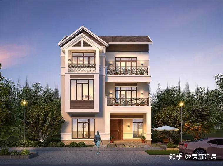 10x10米农村三层小别墅轻奢典雅的设计老乡们抢着建