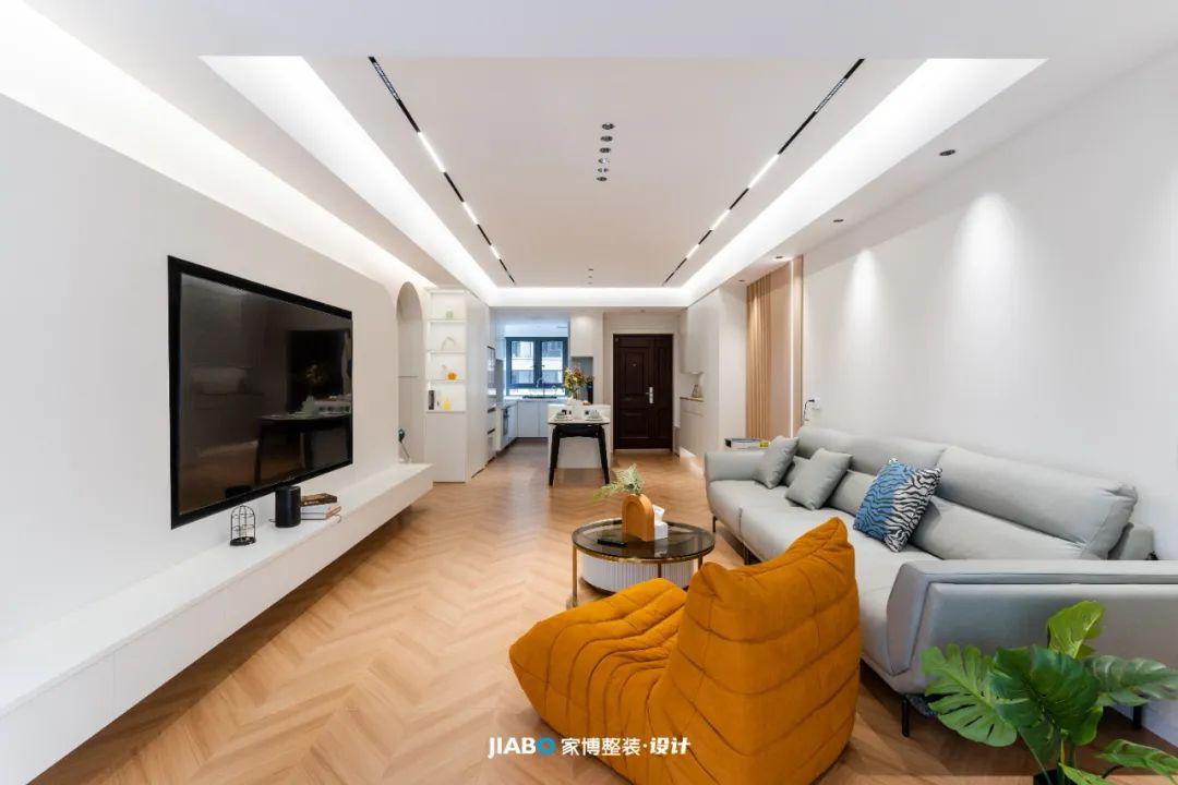 案例分享 | 126㎡现代奶油风:给你冬日暖阳般奶呼呼的家 - 知乎