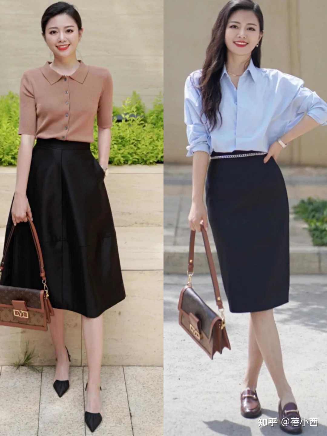 黑色下摆开衩短裙Black Mini Skirt